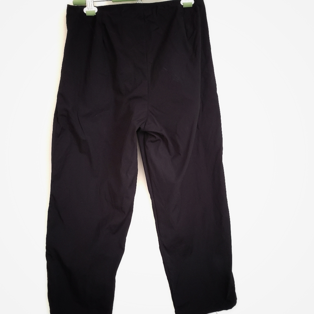White Stag Petite Pants with Floral Embroidery Black - Picture 2 of 5